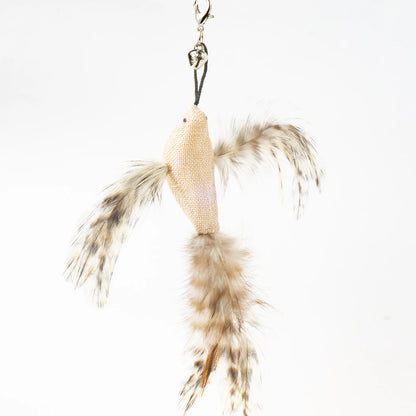 Handsfree Bird/Feather Cat Wand with Bell