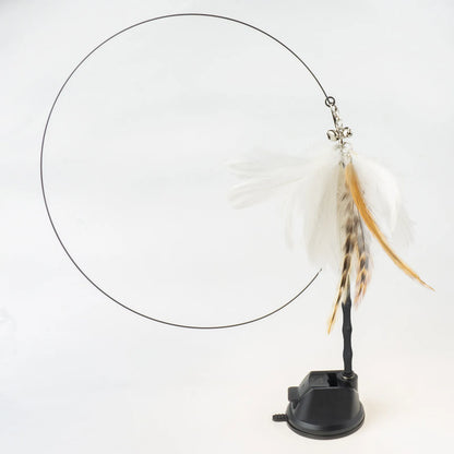 Handsfree Bird/Feather Cat Wand with Bell