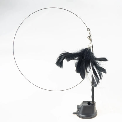 Handsfree Bird/Feather Cat Wand with Bell