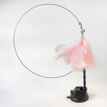 Handsfree Bird/Feather Cat Wand with Bell