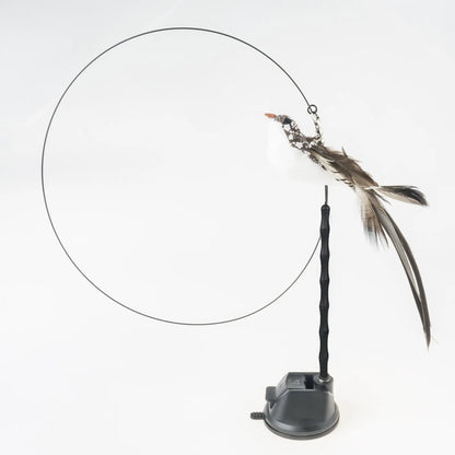 Handsfree Bird/Feather Cat Wand with Bell